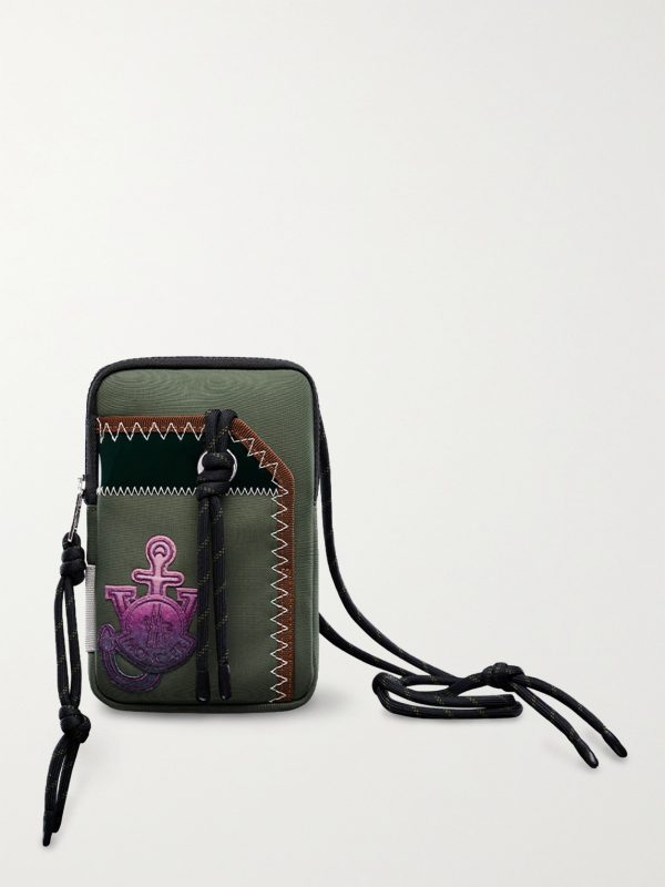 1 Moncler JW Anderson Logo-Appliquéd Canvas Phone Pouch with Lanyard