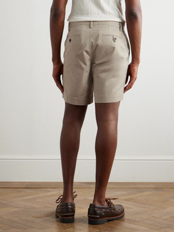 Brushed Stretch-Cotton Twill Chino Shorts - BK Brushed Stretch-Cotton Twill Chino Shorts - BK