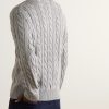 Cable-Knit Cotton Sweater - BK Cable-Knit Cotton Sweater - BK