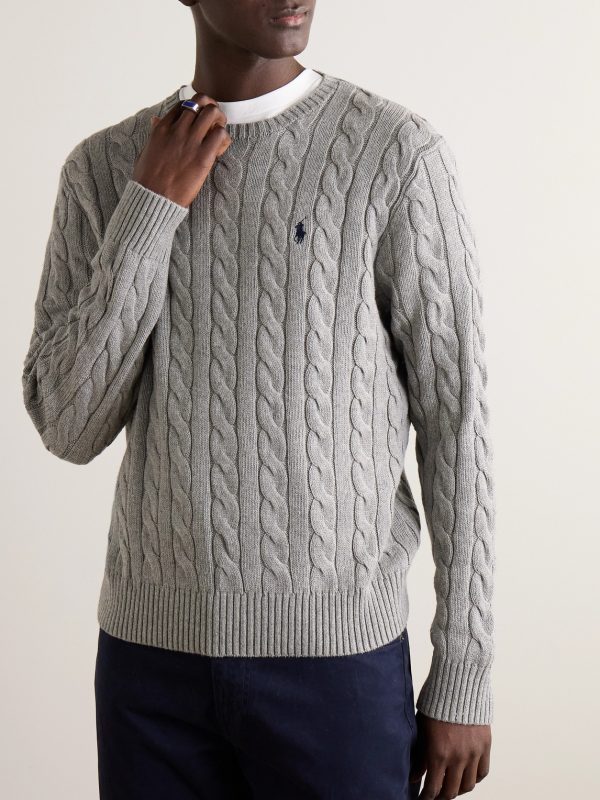Cable-Knit Cotton Sweater - FR Cable-Knit Cotton Sweater - FR