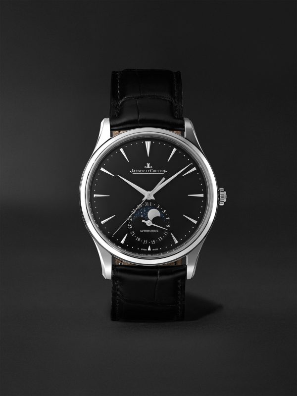 Master Ultra Thin Automatic Moon-Phase 39mm Stainless Steel and Alligator Watch, Ref. No. Q1368471