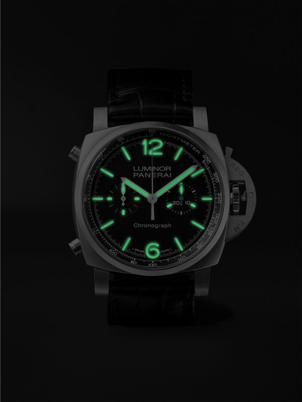 Luminor Chrono Automatic Chronograph 44mm Stainless Steel and Alligator Watch, Ref. No. PAM01109 - E5