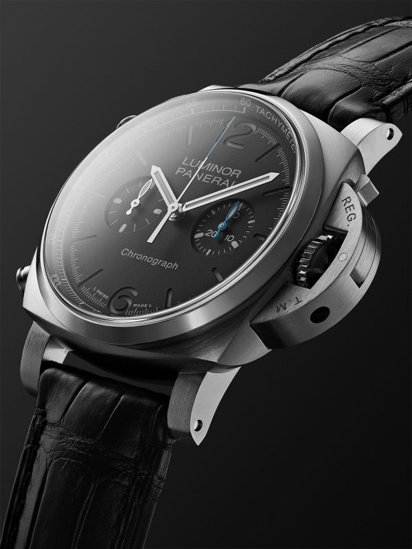 Luminor Chrono Automatic Chronograph 44mm Stainless Steel and Alligator Watch, Ref. No. PAM01109 - FR