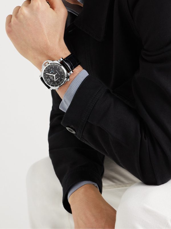 Luminor Chrono Automatic Chronograph 44mm Stainless Steel and Alligator Watch, Ref. No. PAM01109 - OU