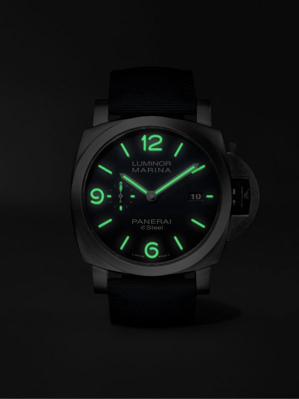 Luminor Marina Automatic 44mm eSteel and Recycled PET Watch, Ref. No. PAM01157 - E5