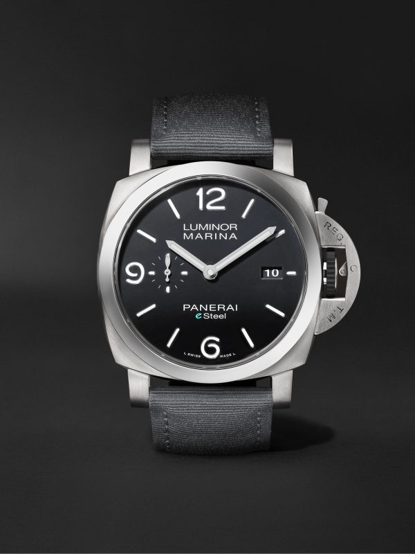 Luminor Marina Automatic 44mm eSteel and Recycled PET Watch, Ref. No. PAM01158 Luminor Marina Automatic 44mm eSteel and Recycled PET Watch, Ref. No. PAM01158
