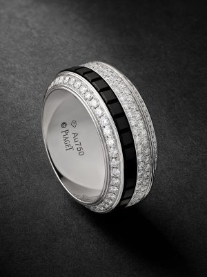 Possession 18-Karat White Gold, Diamond and Ceramic Ring Possession 18-Karat White Gold, Diamond and Ceramic Ring