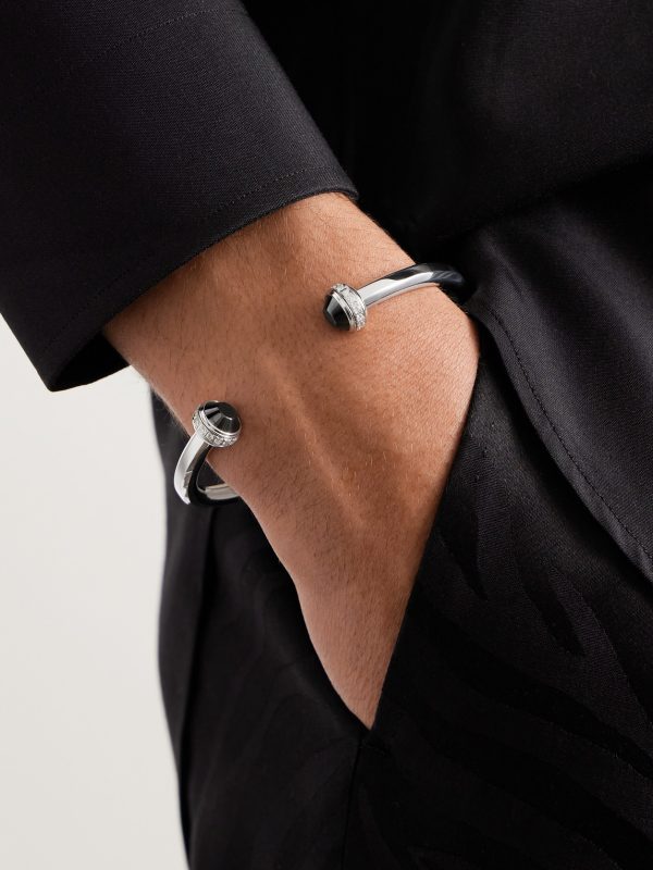 Possession 18-Karat White Gold, Diamond and Ceramic Cuff - FR Possession 18-Karat White Gold, Diamond and Ceramic Cuff - FR
