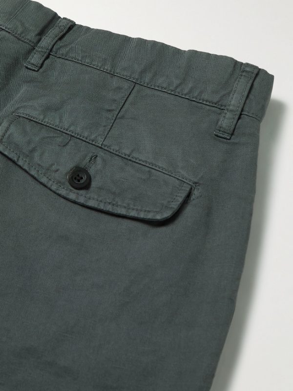 Cotton and Linen-Blend Twill Chinos - CU Cotton and Linen-Blend Twill Chinos - CU