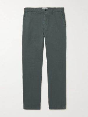 Cotton and Linen-Blend Twill Chinos Cotton and Linen-Blend Twill Chinos