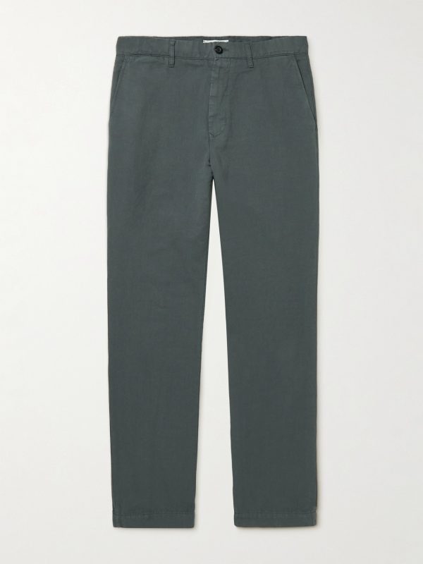 Cotton and Linen-Blend Twill Chinos Cotton and Linen-Blend Twill Chinos