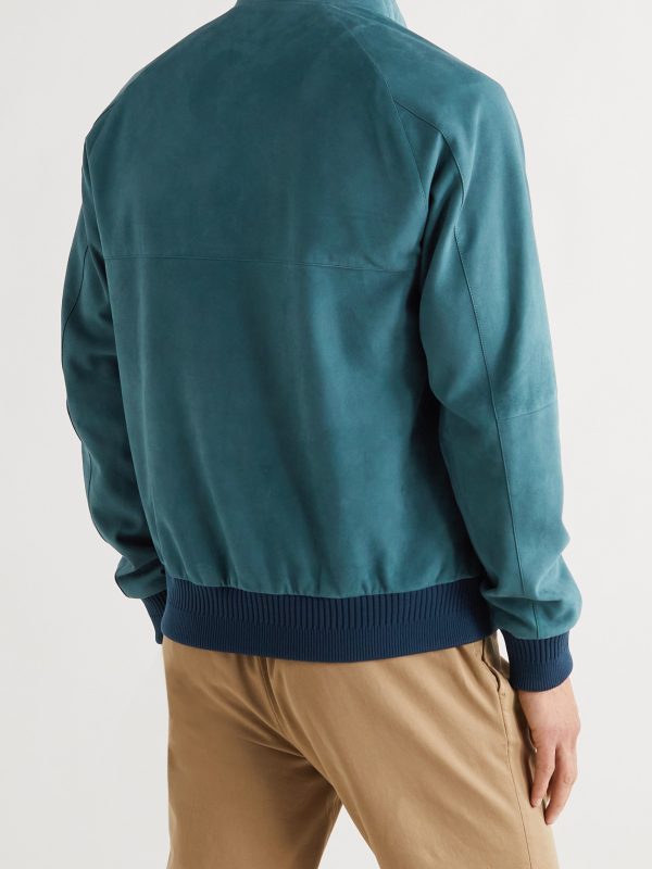 Rain System Suede Bomber Jacket - BK