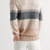 Striped Silk, Camel and Cashmere-Blend Sweater - BK