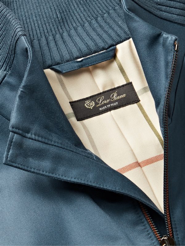 Padded Silk-Twill Bomber Jacket - CU