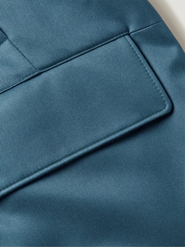 Padded Silk-Twill Bomber Jacket - E1