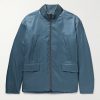 Padded Silk-Twill Bomber Jacket