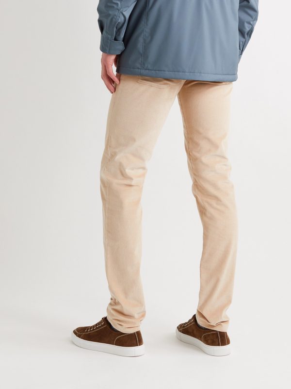 Slim-Fit Stretch-Cotton Corduroy Trousers - BK Slim-Fit Stretch-Cotton Corduroy Trousers - BK