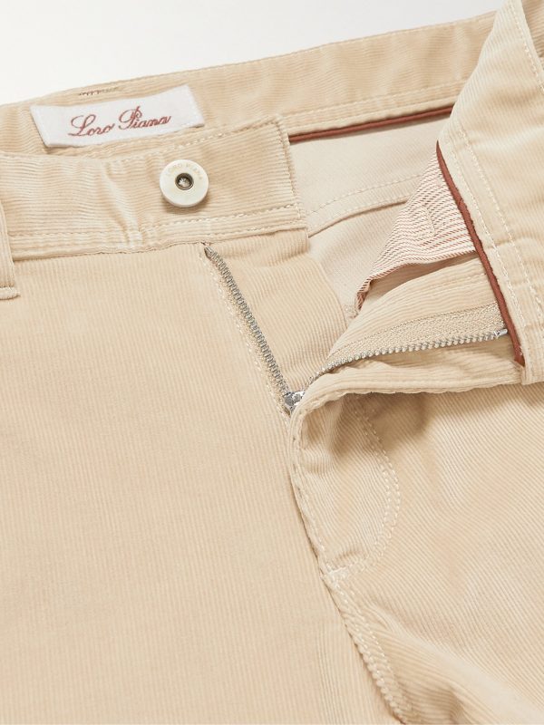 Slim-Fit Stretch-Cotton Corduroy Trousers - E1 Slim-Fit Stretch-Cotton Corduroy Trousers - E1
