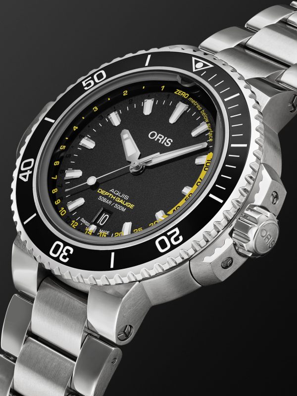 Aquis Depth Gauge Automatic 45.8mm Stainless Steel Watch, Ref. No. 01 733 7755 4154-Set MB - FR