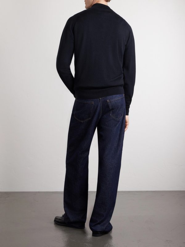 Tapton Slim-Fit Merino Wool Half-Zip Sweater - BK Tapton Slim-Fit Merino Wool Half-Zip Sweater - BK