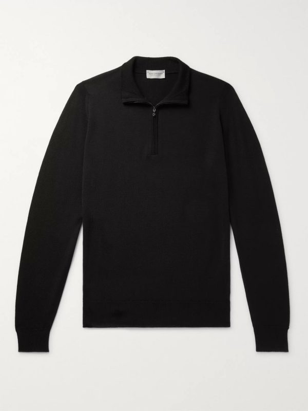 Tapton Slim-Fit Merino Wool Half-Zip Sweater Tapton Slim-Fit Merino Wool Half-Zip Sweater