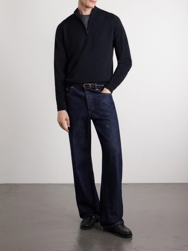 Tapton Slim-Fit Merino Wool Half-Zip Sweater - OU Tapton Slim-Fit Merino Wool Half-Zip Sweater - OU
