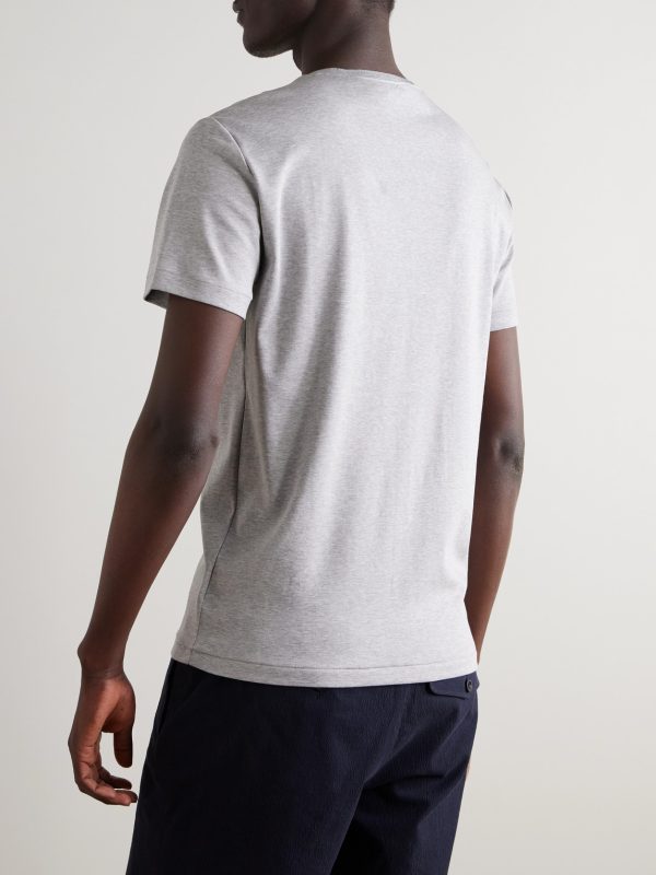Slim-Fit Mélange Cotton-Jersey T-Shirt - BK