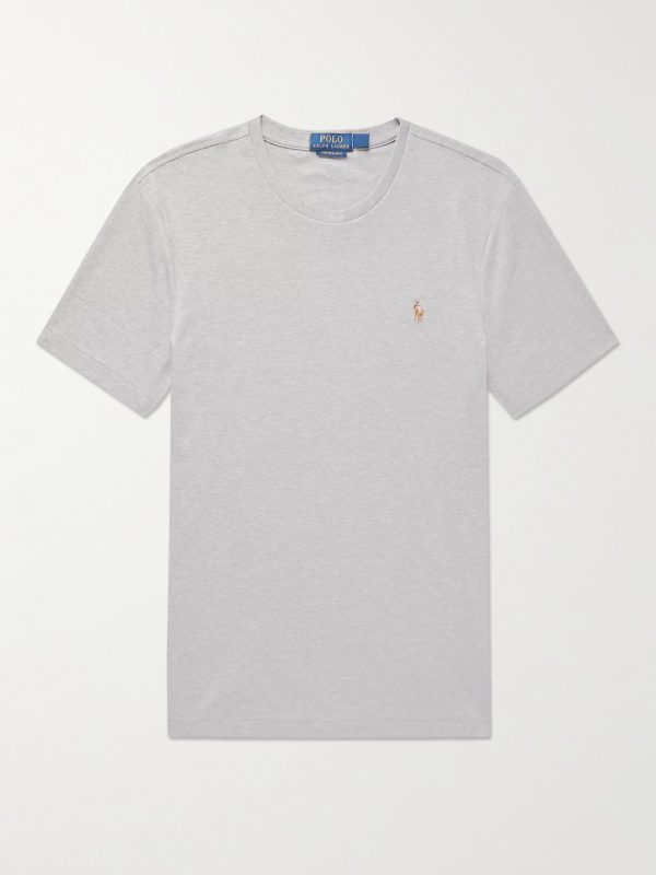Slim-Fit Mélange Cotton-Jersey T-Shirt