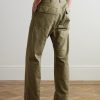 Cotton-Herringbone Trousers - BK