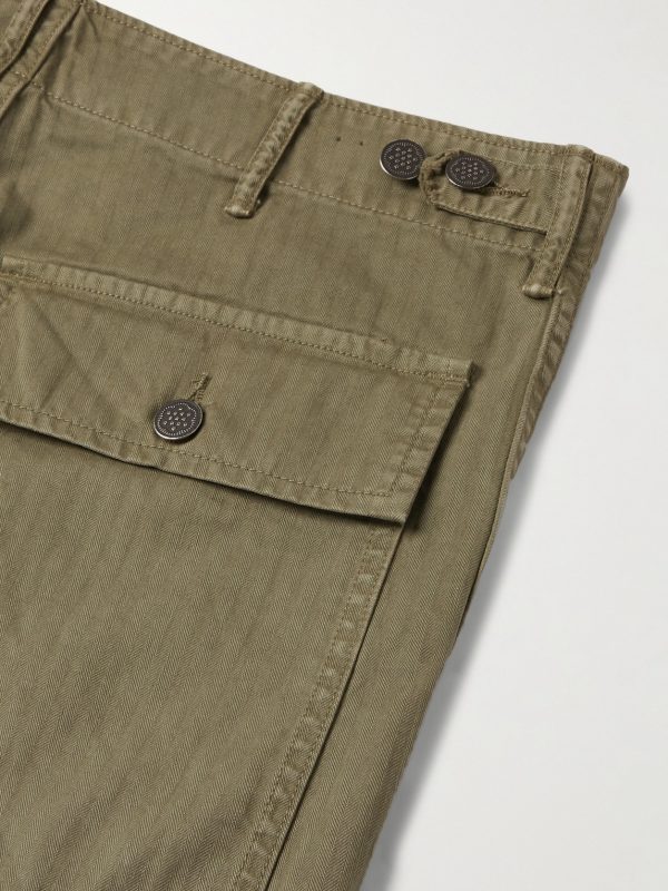 Cotton-Herringbone Trousers - CU