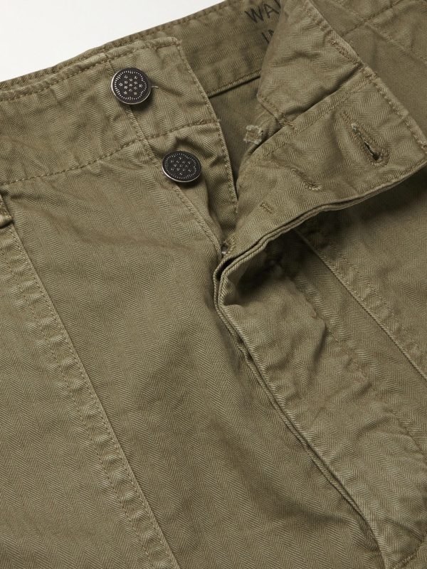 Cotton-Herringbone Trousers - E1
