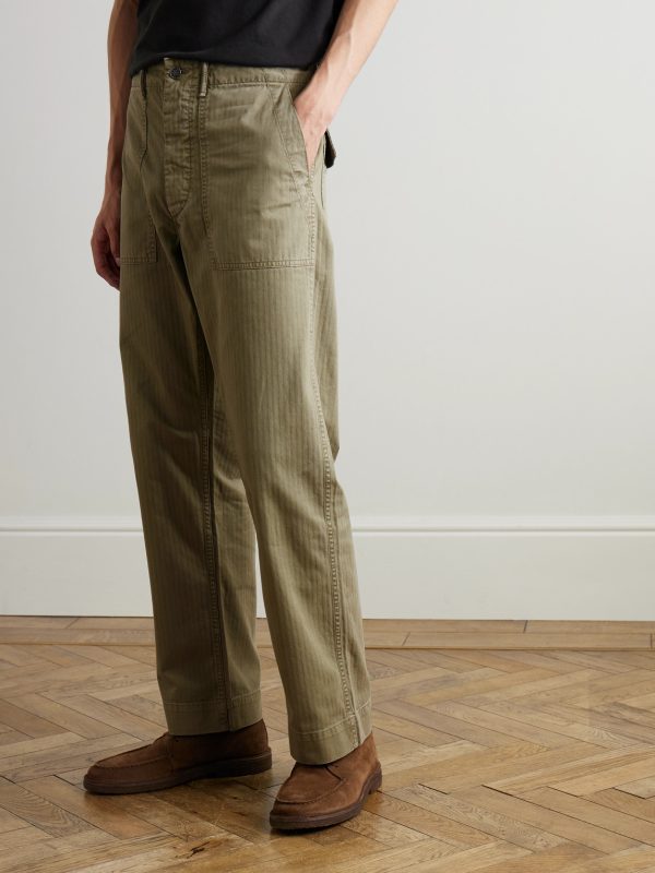 Cotton-Herringbone Trousers - FR