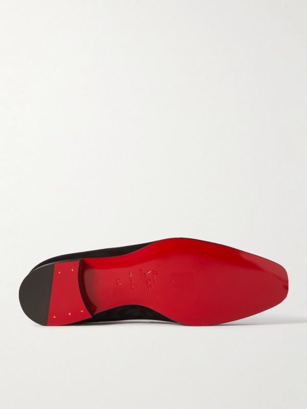 Dandelion Grosgrain-Trimmed Suede Loafers - E2 Dandelion Grosgrain-Trimmed Suede Loafers - E2
