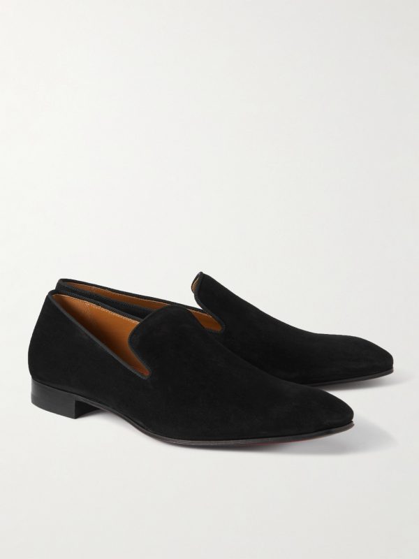 Dandelion Grosgrain-Trimmed Suede Loafers - FR Dandelion Grosgrain-Trimmed Suede Loafers - FR