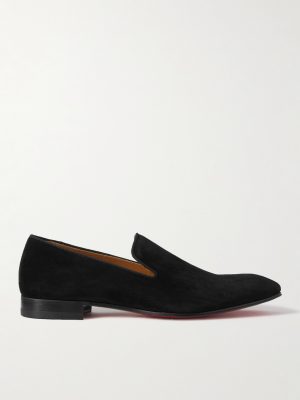 Dandelion Grosgrain-Trimmed Suede Loafers Dandelion Grosgrain-Trimmed Suede Loafers