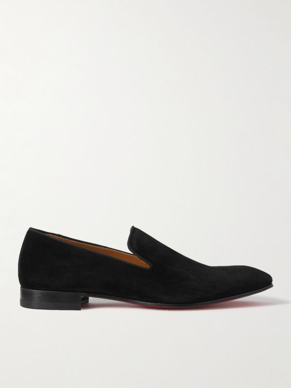 Dandelion Grosgrain-Trimmed Suede Loafers Dandelion Grosgrain-Trimmed Suede Loafers