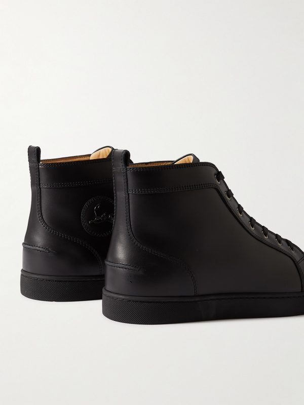 Louis Leather High-Top Sneakers - BK Louis Leather High-Top Sneakers - BK