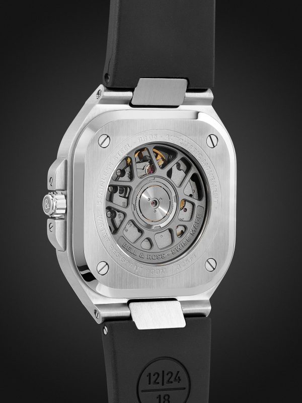 BR 05 Grey Steel Automatic 40mm Stainless Steel and Rubber Watch, Ref. No. BR05A-GR-ST/SRB - BK BR 05 Grey Steel Automatic 40mm Stainless Steel and Rubber Watch, Ref. No. BR05A-GR-ST/SRB - BK