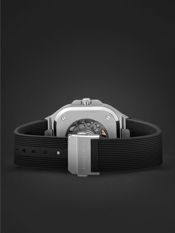 BR 05 Grey Steel Automatic 40mm Stainless Steel and Rubber Watch, Ref. No. BR05A-GR-ST/SRB - E2 BR 05 Grey Steel Automatic 40mm Stainless Steel and Rubber Watch, Ref. No. BR05A-GR-ST/SRB - E2