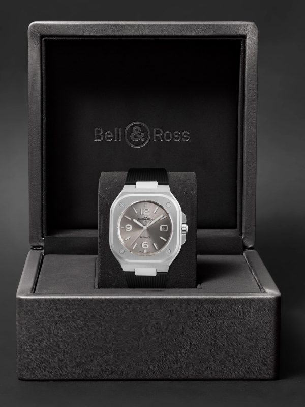 BR 05 Grey Steel Automatic 40mm Stainless Steel and Rubber Watch, Ref. No. BR05A-GR-ST/SRB - E3 BR 05 Grey Steel Automatic 40mm Stainless Steel and Rubber Watch, Ref. No. BR05A-GR-ST/SRB - E3