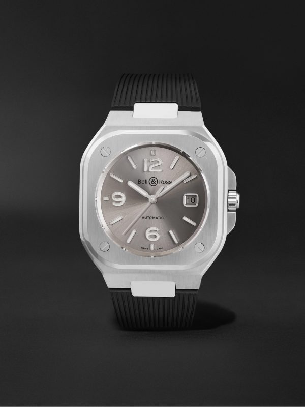 BR 05 Grey Steel Automatic 40mm Stainless Steel and Rubber Watch, Ref. No. BR05A-GR-ST/SRB BR 05 Grey Steel Automatic 40mm Stainless Steel and Rubber Watch, Ref. No. BR05A-GR-ST/SRB