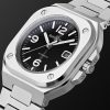 BR 05 Black Steel Automatic 40mm Stainless Steel Watch, Ref. No. BR05A-BL-ST/SST - FR BR 05 Black Steel Automatic 40mm Stainless Steel Watch, Ref. No. BR05A-BL-ST/SST - FR