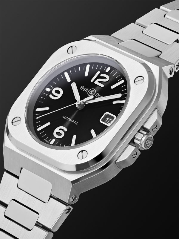 BR 05 Black Steel Automatic 40mm Stainless Steel Watch, Ref. No. BR05A-BL-ST/SST - FR BR 05 Black Steel Automatic 40mm Stainless Steel Watch, Ref. No. BR05A-BL-ST/SST - FR