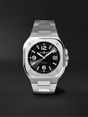 BR 05 Black Steel Automatic 40mm Stainless Steel Watch, Ref. No. BR05A-BL-ST/SST