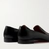 Dandelion Grosgrain-Trimmed Patent-Leather Loafers - BK Dandelion Grosgrain-Trimmed Patent-Leather Loafers - BK