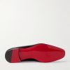 Dandelion Grosgrain-Trimmed Patent-Leather Loafers - E1 Dandelion Grosgrain-Trimmed Patent-Leather Loafers - E1