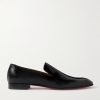 Dandelion Grosgrain-Trimmed Patent-Leather Loafers Dandelion Grosgrain-Trimmed Patent-Leather Loafers