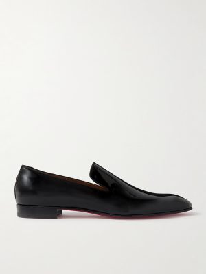 Dandelion Grosgrain-Trimmed Patent-Leather Loafers Dandelion Grosgrain-Trimmed Patent-Leather Loafers
