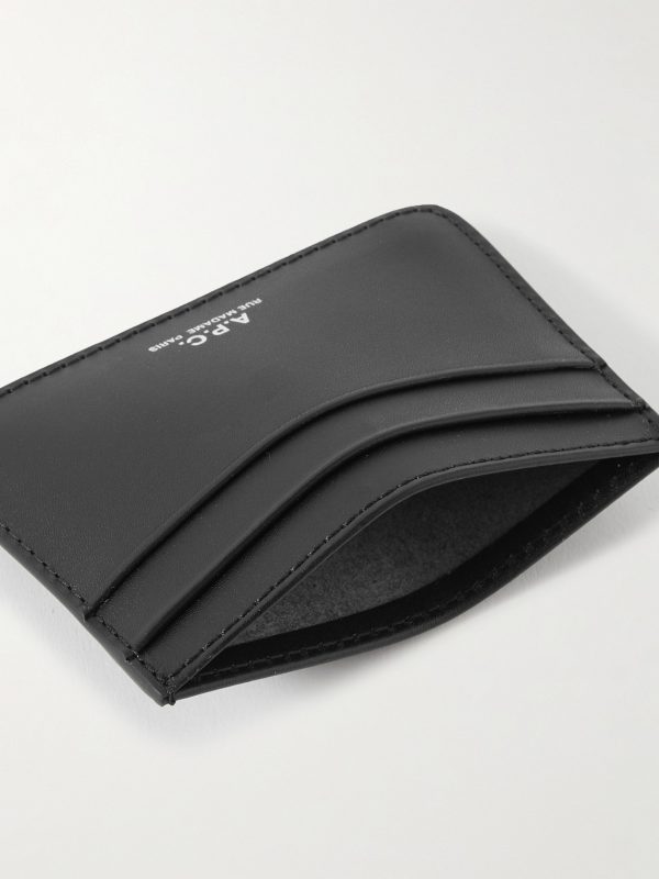 Logo-Debossed Leather Cardholder - E1 Logo-Debossed Leather Cardholder - E1