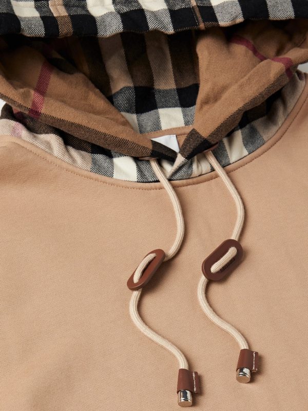 Checked Cotton-Blend Jersey Hoodie - CU Checked Cotton-Blend Jersey Hoodie - CU